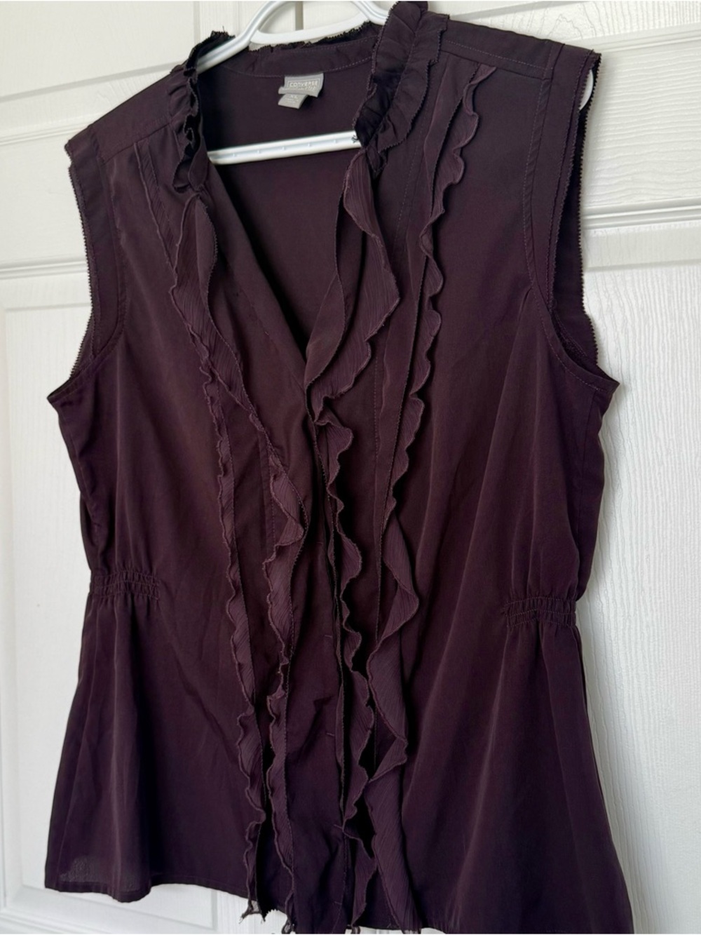 Converse One Star Blouse Top in Dark Plum Size XL